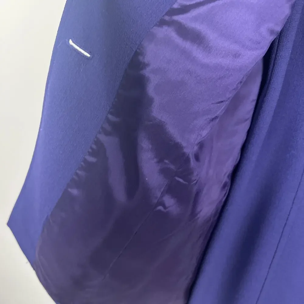 Emanuel Ungaro Purple Sleeveless Dress & Blazer/Jacket Set Suit‎ Size 2 / 36